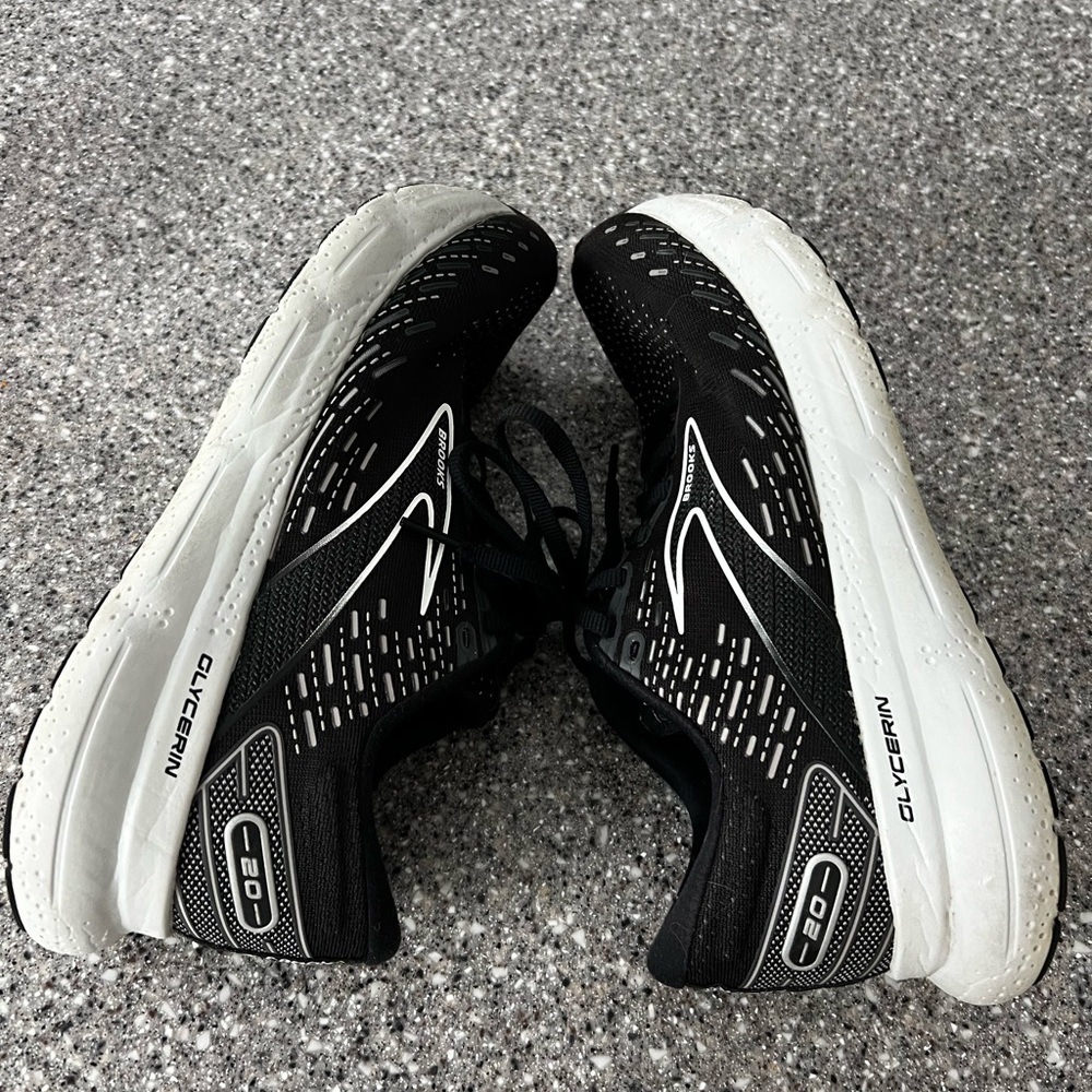 Brooks Black and White Athletic Shoes